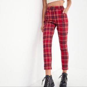 UO Red Plaid Pants